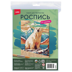 Набор для росписи по дереву АССОРТИ, заготовка 24,5&times;19 см, краски, кисть, LORI, Фр/<wbr/>м-002
