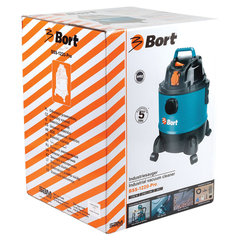 Пылесос хозяйственный BORT BSS-1220-Pro, 1250 Вт, сухая/<wbr/>влажная уборка, сила всасывания 250 Вт, бак 20 л