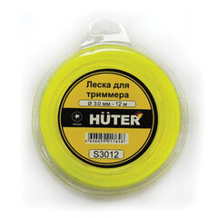 Леска для триммера HUTER S3012, ЗВЕЗДА, 3 мм, 12 м, 71/<wbr/>2/2
