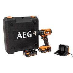 Дрель-шуруповерт аккумуляторная, 18В, 60 Нм, Li-ion 2&times;2Ач, AEG BS18G4-202C, 4935478630