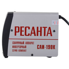 Сварочный аппарат инверторный, сварочный ток до 190 А, диаметр электрода до 5 мм, РЕСАНТА САИ-190К (компакт), 65/<wbr/>36