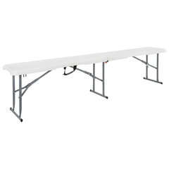 Скамья складная NOSTRESS (НОСТРЕСС) &laquo;Country FB-005&raquo; (1800&times;280&times;435 мм), пластик HDPE, белая, 680058