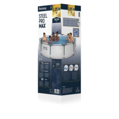 Каркасный бассейн, фильтр-насос 1249 л/<wbr/>ч, &laquo;Steel Pro Max&raquo; 305&times;76 см, 4678 л, усиленный каркас, BESTWAY, 56408