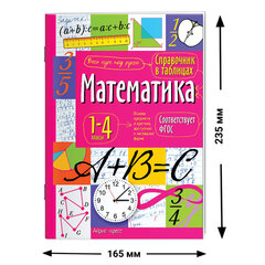 Справочник в таблицах &laquo;Математика. 1-4 классы&raquo;, 16&times;23,5 см, 48 стр., АП, 27061