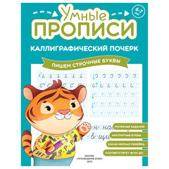 Прописи &laquo;Умные прописи КАЛЛИГРАФИЧЕСКИЙ ПОЧЕРК&raquo;, 6+, КОМПЛЕКТ 3 шт., 48 стр., 165&times;215 мм, ПРОСВЕЩЕНИЕ, 0413-01