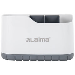 Стакан-органайзер для зубных щеток и пасты, БЕЛЫЙ, 9&times;19&times;12 см, LAIMA HOME, 700047