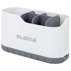 Стакан-органайзер для зубных щеток и пасты, БЕЛЫЙ, 9&times;19&times;12 см, LAIMA HOME, 700047