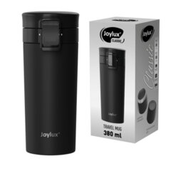 Термокружка 380 мл JOYLUX (ДЖОЙЛЮКС) CLASSIC, нержавеющая сталь SUS304, черный матовый, 700270