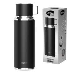 Термос 0,75 л JOYLUX (ДЖОЙЛЮКС) ULTRA, нержавеющая сталь SUS316, крышка/<wbr/>кружка, питейник, сито, черный матовый, 700314