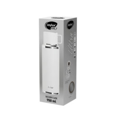 Термос 0,75 л JOYLUX (ДЖОЙЛЮКС) ULTRA, нержавеющая сталь SUS316, крышка/<wbr/>кружка, питейник, сито, белый матовый, 700315