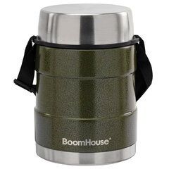 Термос 1,2 л для еды/<wbr/>напитков с широким горлом, BOOMHOUSE (БУМХАУС) RIBBED, контейнер, нержавеющая сталь SUS304, 700323