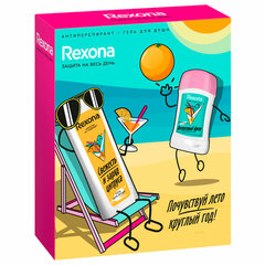 Подарочный набор REXONA: антиперспирант-карандаш &laquo;Цитрусовый фреш&raquo; 40 мл + Гель для душа &laquo;Свежесть и заряд цитруса&raquo; 200 мл