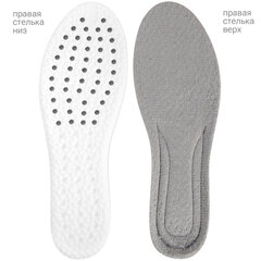 Стельки для обуви ЗИМНИЕ УТЕПЛЕННЫЕ, материал PU PRO, размер RU 34-39 / EU 35-40, с линиями выреза, SHEGRA (ШЕГРА), 700759