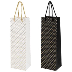 Пакет подарочный под бутылку (1 штука), 13&times;9&times;36 см (B), &laquo;Leather Bottle Bag&raquo;, ассорти, ЗОЛОТАЯ СКАЗКА, 700802