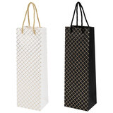 Пакет подарочный под бутылку (1 штука), 13х9x36 см (B), "Leather Bottle Bag", ассорти, ЗОЛОТАЯ СКАЗКА, 700802