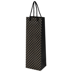 Пакет подарочный под бутылку (1 штука), 13&times;9&times;36 см (B), &laquo;Leather Bottle Bag&raquo;, ассорти, ЗОЛОТАЯ СКАЗКА, 700802