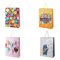 Пакет подарочный (1 штука) 33&times;13&times;45 см (XL), &laquo;Birthday Collection&raquo;, ассорти, фольга, ЗОЛОТАЯ СКАЗКА, 700826