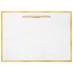 Пакет подарочный (1 штука) 28&times;10&times;20 см, &laquo;Golden Edge&raquo;, с лентой, ЗОЛОТАЯ СКАЗКА, 700859