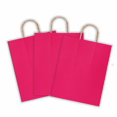 Крафт-пакет бумажный &laquo;Ruby red&raquo; 26&times;15&times;35 см, с кручеными ручками, плотность 80 г/<wbr/>м<sup>2</sup>, моноцвет, 112412