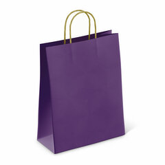 Крафт-пакет бумажный &laquo;Dark violet&raquo; 26&times;15&times;35 см, с кручеными ручками, 80 г/<wbr/>м<sup>2</sup>, моноцвет, 112405