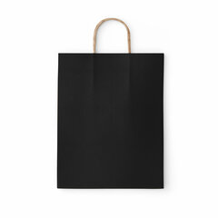 Крафт-пакет бумажный &laquo;Black&raquo; 26&times;15&times;35 см, с кручеными ручками, плотность 80 г/<wbr/>м<sup>2</sup>, моноцвет, 112429