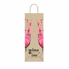 Крафт-пакет бумажный &laquo;Wine not?&raquo; 15&times;8&times;39 см, с кручеными ручками, плотность 80 г/<wbr/>м<sup>2</sup>, 115809