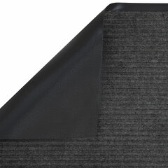 Коврик придверный 50&times;80 см, СЕРЫЙ, влаго-грязезащитный, 430 г/<wbr/>м<sup>2</sup>, ребристый, ЛЮБАША СТАНДАРТ, 701033