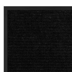 Коврик придверный 60&times;90 см, ЧЕРНЫЙ, влаго-грязезащитный, 430 г/<wbr/>м<sup>2</sup>, ребристый, ЛЮБАША СТАНДАРТ, 701034