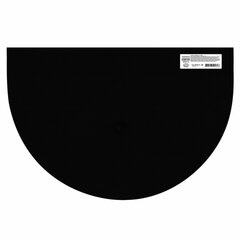 Коврик придверный 60&times;90 см, ЧЕРНЫЙ, грязезащитный, 430 г/<wbr/>м<sup>2</sup>, ПОЛУКРУГ, фактурный рисунок ЧЕШУЙКИ, ЛЮБАША, 701051