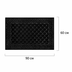 Коврик придверный 60&times;90 см, ЧЕРНЫЙ, грязезащитный, 430 г/<wbr/>м<sup>2</sup>, фактурный рисунок ЧЕШУЙКИ, ЛЮБАША, 701060