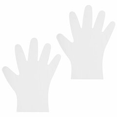Перчатки одноразовые эластомер TPE, КОМПЛЕКТ 50 пар (100 штук), L (большие), прозрачные, ELEGREEN