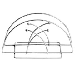 Салфетница 17&times;7&times;6 см, ассорти 3 дизайна, хром, металл, BOOMHOUSE (БУМХАУС) BASIC, 701121