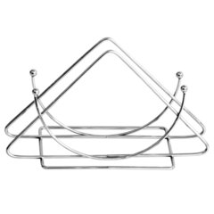 Салфетница 17&times;7&times;6 см, ассорти 3 дизайна, хром, металл, BOOMHOUSE (БУМХАУС) BASIC, 701121