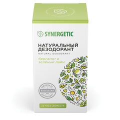 Дезодорант 50 мл, SYNERGETIC &laquo;Бергамот, зеленый лайм&raquo;, роликовый, натуральный
