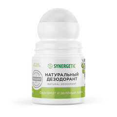 Дезодорант 50 мл, SYNERGETIC &laquo;Бергамот, зеленый лайм&raquo;, роликовый, натуральный