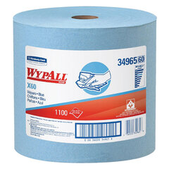 Протирочный нетканый материал KIMBERLY-CLARK Wypall X60, 1100 листов в рулоне, 31,5&times;34 см, голубой, 34965