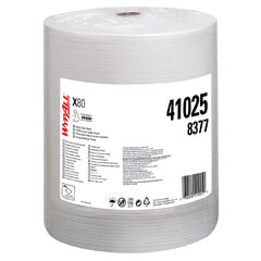 Протирочный нетканый материал KIMBERLY-CLARK Wypall X80, 475 листов в рулоне, 31,5&times;30 см, белый, 8377