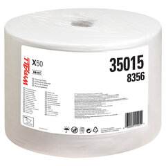 Протирочный нетканый материал KIMBERLY-CLARK Wypall X50, 1100 листов в рулоне, 24,9&times;34 см, белый, 8356