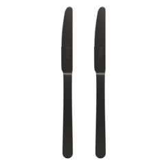 Ножи столовые BLACK, НАБОР 2 шт, на подвесе, нержавеющая сталь, черные, WEGLA (ВЕГЛА), 702271
