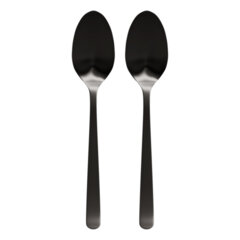 Ложки столовые BLACK, НАБОР 2 шт, на подвесе, нержавеющая сталь, черные, WEGLA (ВЕГЛА), 702272