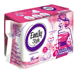 Прокладки женские гигиенические 8 шт., EMILY STYLE &laquo;Premium&raquo; SUPER, УЛЬТРАТОНКИЕ