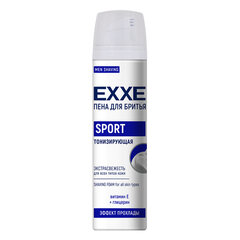 Пена для бритья тонизирующая 200 мл EXXE SPORT &laquo;Витамин Е + алоэ&raquo;
