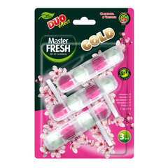 Блок туалетный подвесной твердый 3 шт. x 50 г, MASTER FRESH GOLD DUO EFFECT 5 в 1 &laquo;Сакура&raquo;