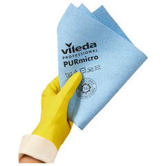 Салфетки VILEDA PROFESSIONAL &laquo;ПУРмикро Актив&raquo; КОМПЛЕКТ 5 шт., супервпитывание, микроволокно, синий, 38&times;35 см, 174046
