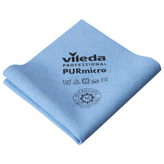 Салфетки VILEDA PROFESSIONAL &laquo;ПУРмикро Актив&raquo; КОМПЛЕКТ 5 шт., супервпитывание, микроволокно, синий, 38&times;35 см, 174046