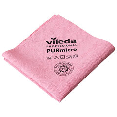Салфетки VILEDA PROFESSIONAL &laquo;ПУРмикро Актив&raquo;, КОМПЛЕКТ 5 шт., супервпитывание, микроволокно, красный, 38&times;35 см, 174048