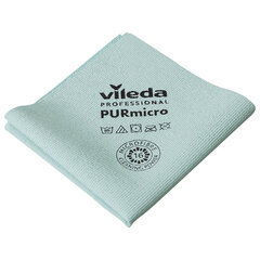 Салфетки VILEDA PROFESSIONAL &laquo;ПУРмикро Актив&raquo; КОМПЛЕКТ 5 шт., супервпитывание, микроволокно, зеленый, 38&times;35 см, 174070