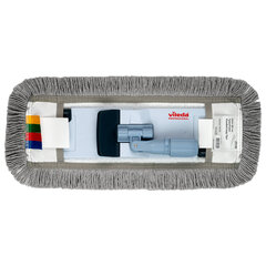 Насадка МОП плоская 40 см, VILEDA PROFESSIONAL &laquo;ТриоПлюс Комби&raquo;, уши (ТИП УВ) микрофибра / хлопок, серый, 167295