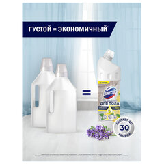 Средство для мытья пола и других поверхностей 1 л, ДОМЕСТОС &laquo;Лимон и мята&raquo;, гель-концентрат