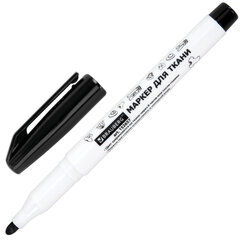 Маркер для ткани ЧЕРНЫЙ, TEXTILE MARKER, КОМПЛЕКТ 12 шт., круглый наконечник 1-3 мм, BRAUBERG, 881158